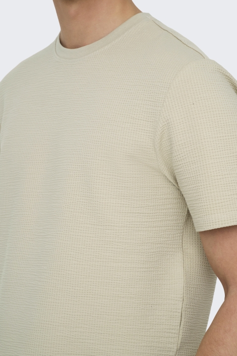 Only & Sons onskian life reg seersucker ss tee